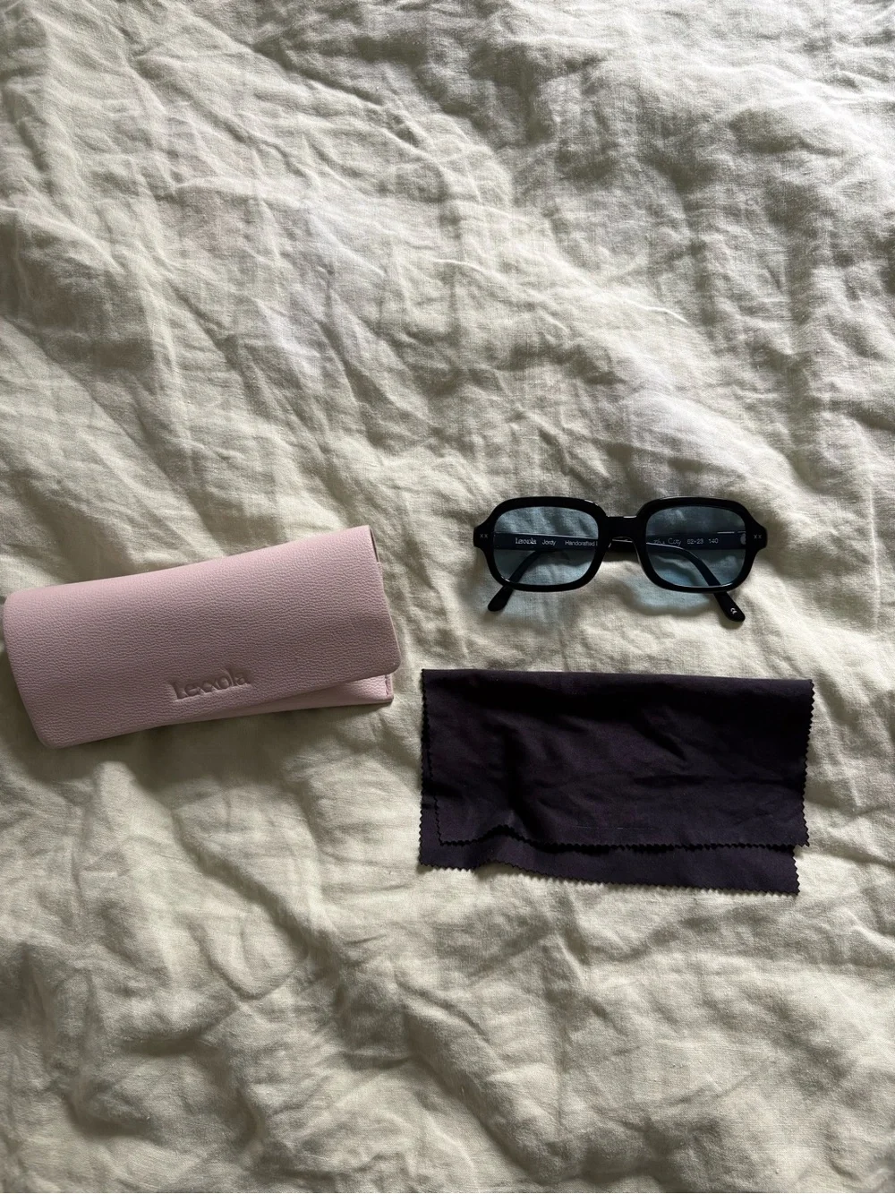 Lexxola Black Frame Sunglasses with Blue Tint Lenses